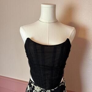 goth fairy witchy vamp mesh corset edit by nine sz medium black grunge dark